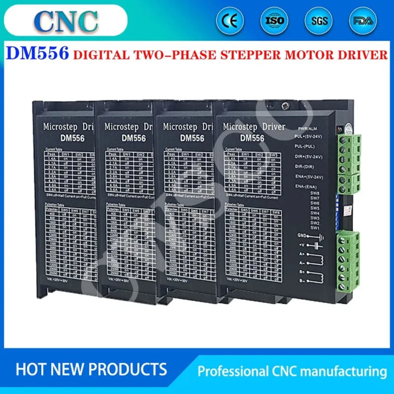 

4PCS DM556 2-phase Digital Driver For NEMA 17 23 34 Series Stepper Motor CNC machine 3d printer