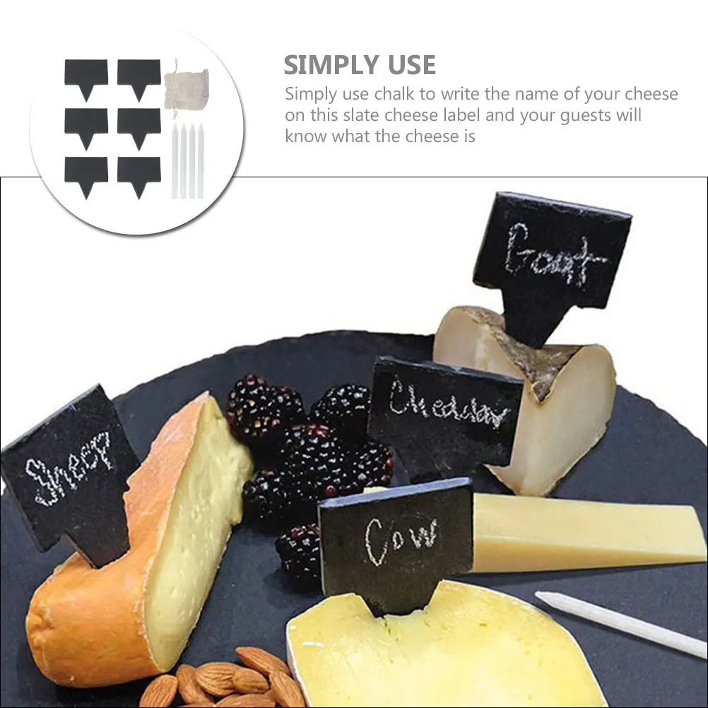 

Cheese Labels Square Markers Elegant Finish Dessert Decor Charcuterie Board Accessory Toaster Bags Reusable
