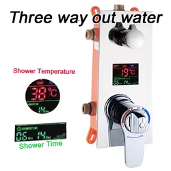 Brass Bathroom Concealed Thermostatic Mixing Valve Wall Mounted Stainless Steel Shower Panel Controller for Home Improvement