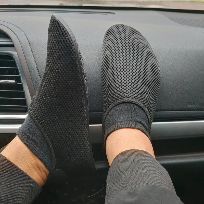 

Summer Slip-On Driving Shoes Men's Women's Mesh Breathable Anti-Slip Soft Bottom Long Distance Driver Special Thin Bottom Exa...