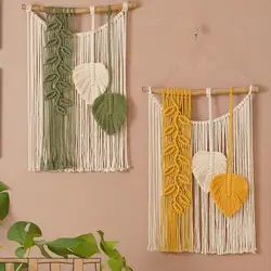 Boho Tapestry Macrame Wall Decor Hand-woven Color Macrame Wall Hanging Ornament Bohemian Craft Decoration Gorgeous Tapestry