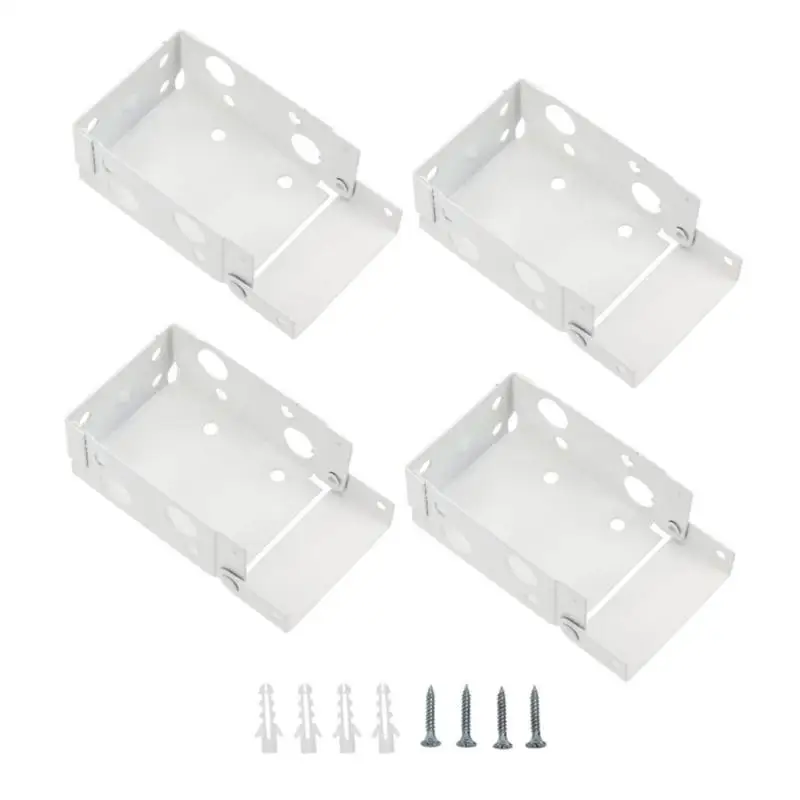 Pack Of 4 Heavy Duty Metal Blind Bracket Supports Brackets for Strong Roller Shade Installation In Home & Office D2RD