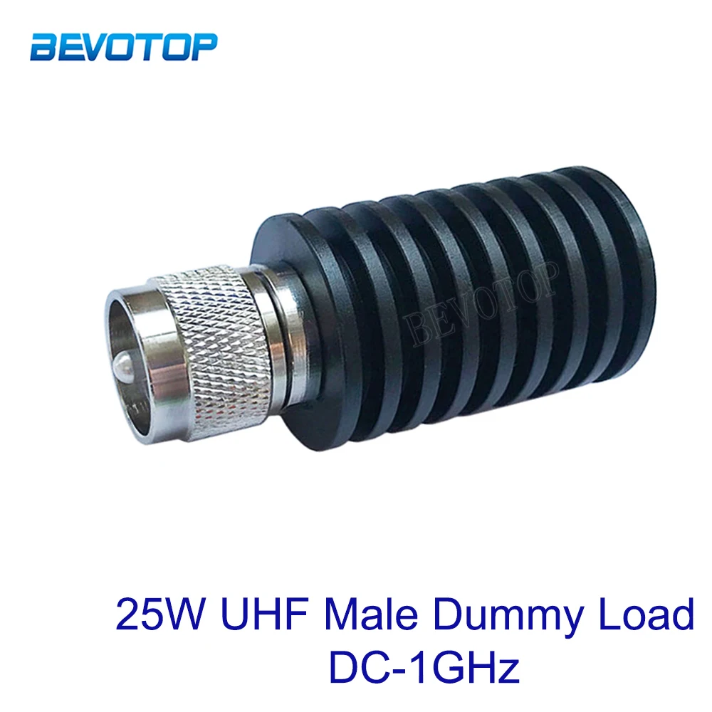 

25W DC-1GHz 50 Ohm UHF PL259 Male Plug Connector RF Coaxial Termination Dummy Load Nickel Plated RF Adapter