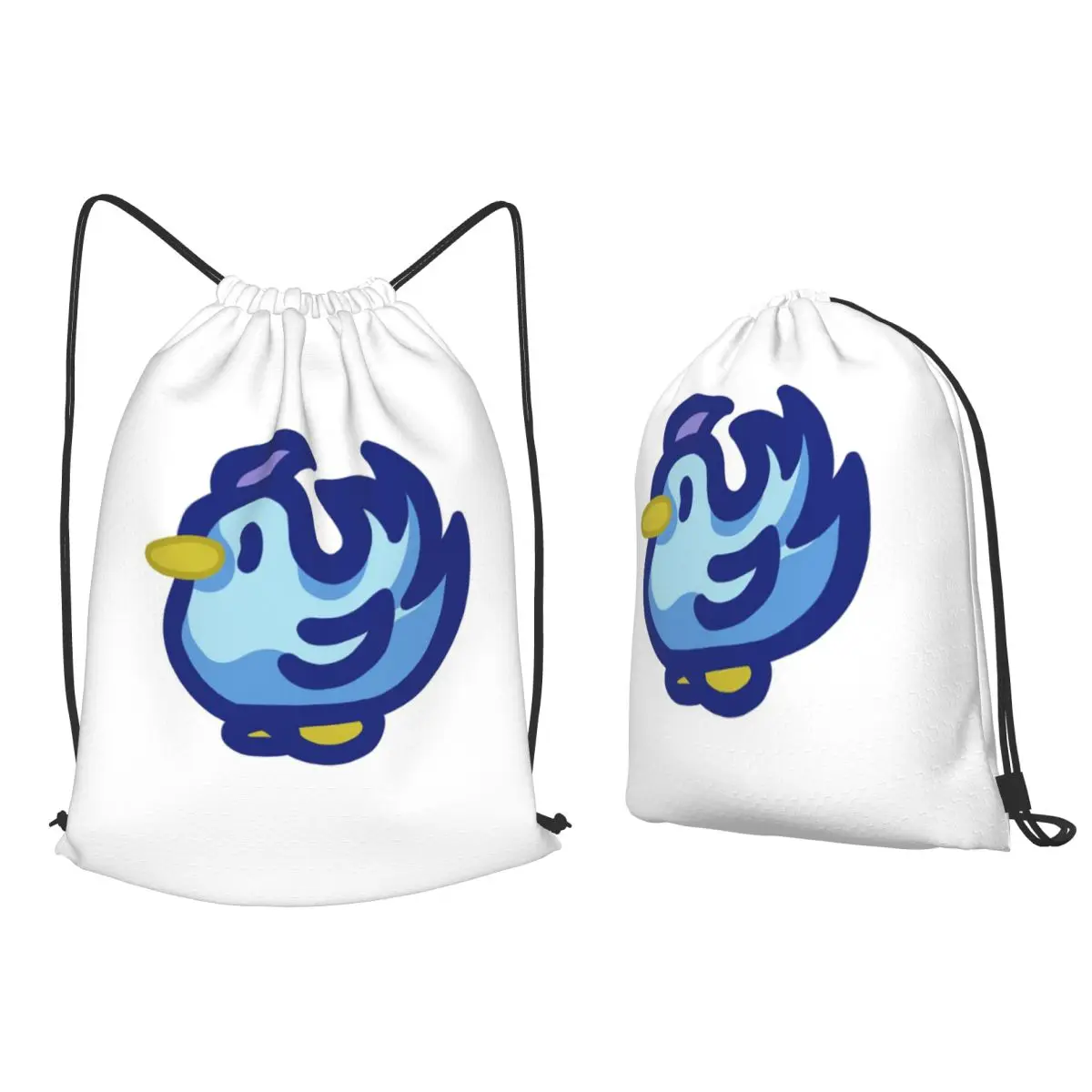

Shanes Blue Chicken Backpacks Multi-function Drawstring Bundle Pocket Sports Bag Book Bags for Travel School