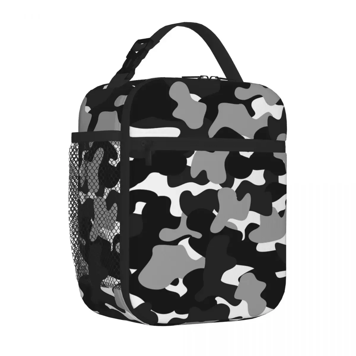 Camouflage Pattern Military Army Background Camo Insulated Lunch Bags Cooler Lunch Box Lunch Tote for Woman Work Children School