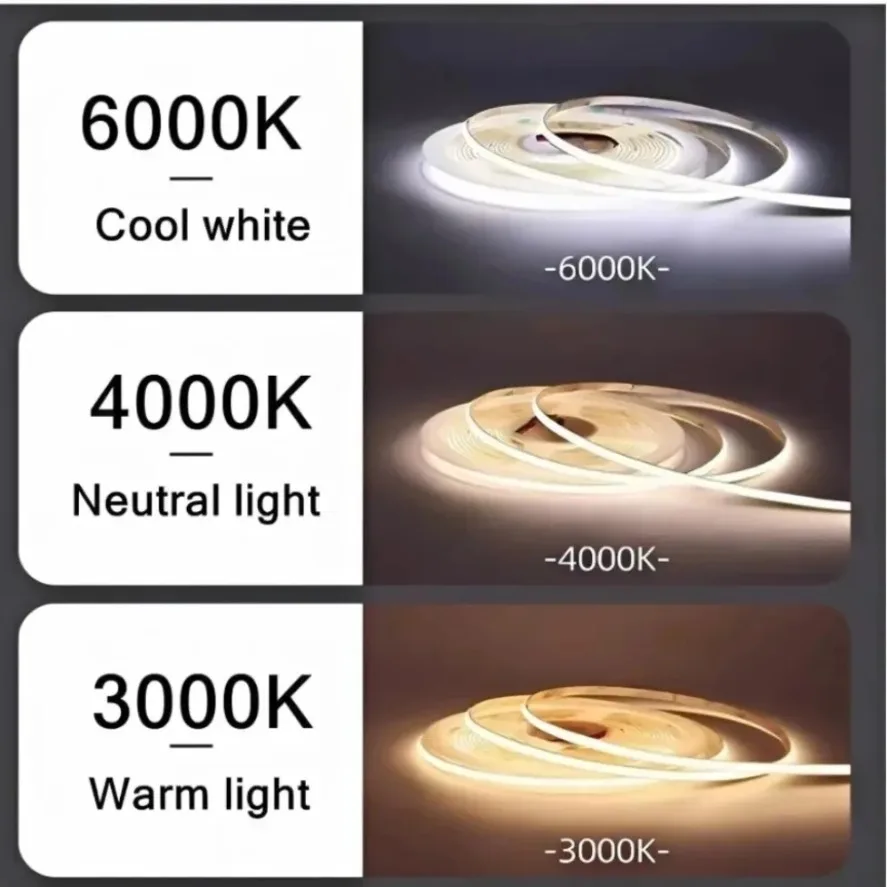 Ultra Thin 3mm COB LED Strip DC5V 400LEDs/M High Density Colorful Flexible Light with USB/DC Plug/2Pin Wire for DIY Home Decor