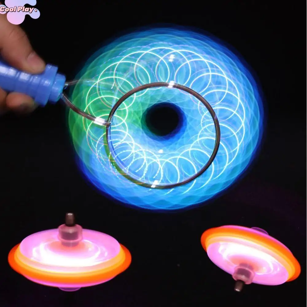 

Interesting Light Magnetic Spinning Top Colorful Spinner Luminous Gyroscope Plastic Rotating Kids/Children