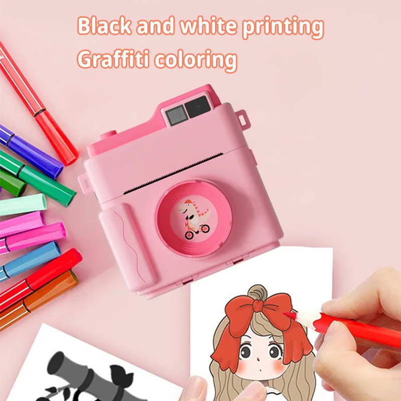 Digital Toy Instant Camera for Children Thermal Photo Printer Kids Mini Camera Educational Video Toys with 32G Memory Card