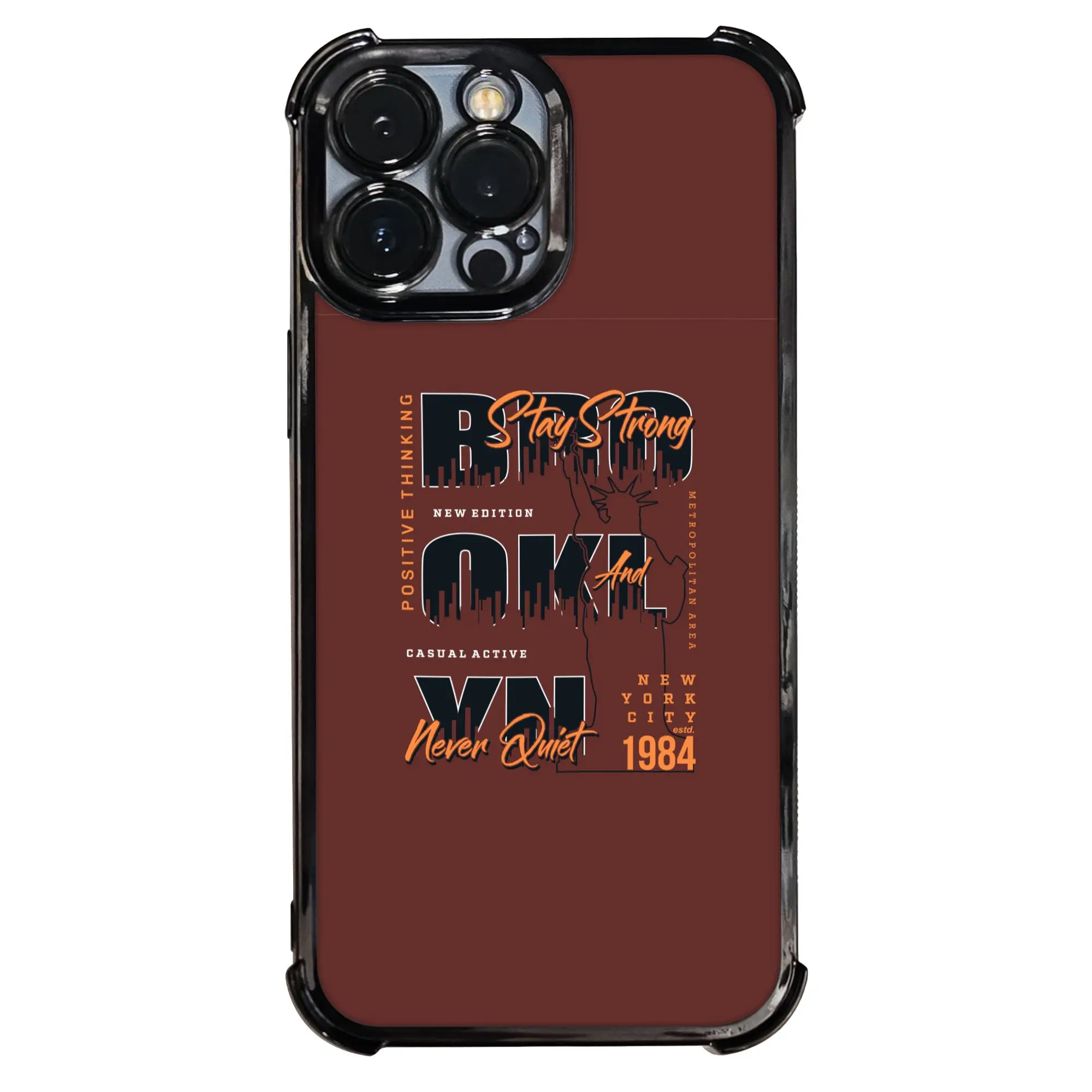 New Armor Bumper Shockproof Trendy English Letters    Phone Case Electroplating Process for iPhone Various Models