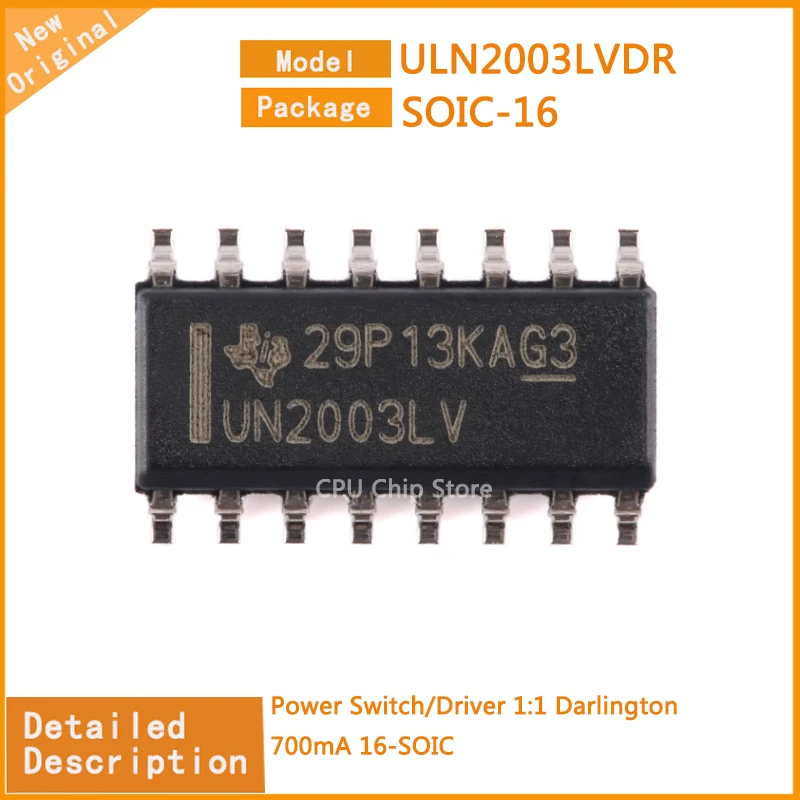 10Pcs/Lot  New Original  ULN2003LVDR ULN2003  Power Switch/Driver 1:1 Darlington 700mA 16-SOIC