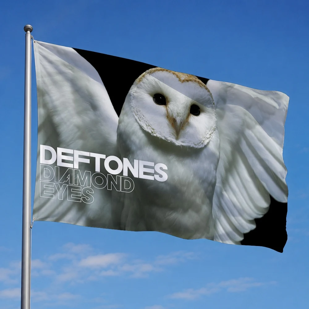 D-Deftones Rock Band Flag Decoration Outdoor Picnic Party Art Hanging Home Camping Party Banner