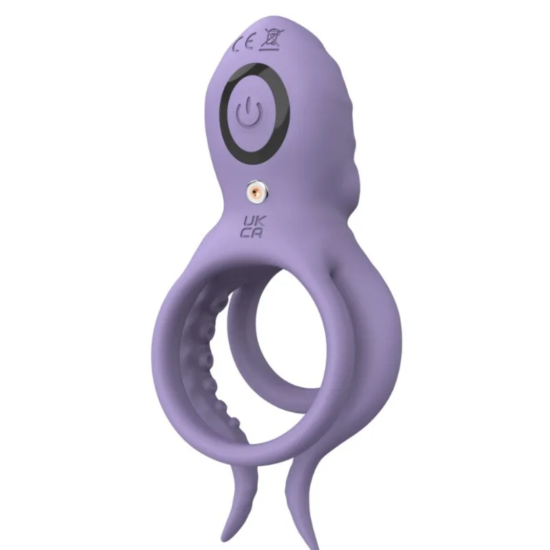 Octopus Shape APP Control Vibrating Cock Ring Male Delay Ejaculation Penis Ring Clitoral Stimulator Sex Toy for Couples 18+