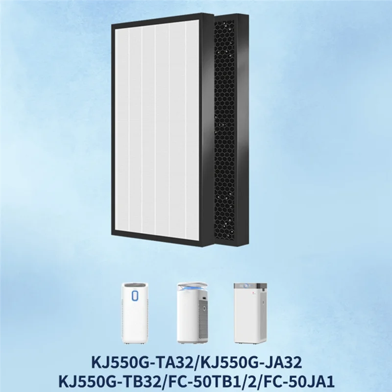 HEPA Filter for Midea KJ550G-TA32/KJ550G-JA32/KJ550G-TB32/FC-50TB1/2FC-50JA1 Air Purifier Replacement Filter Elements