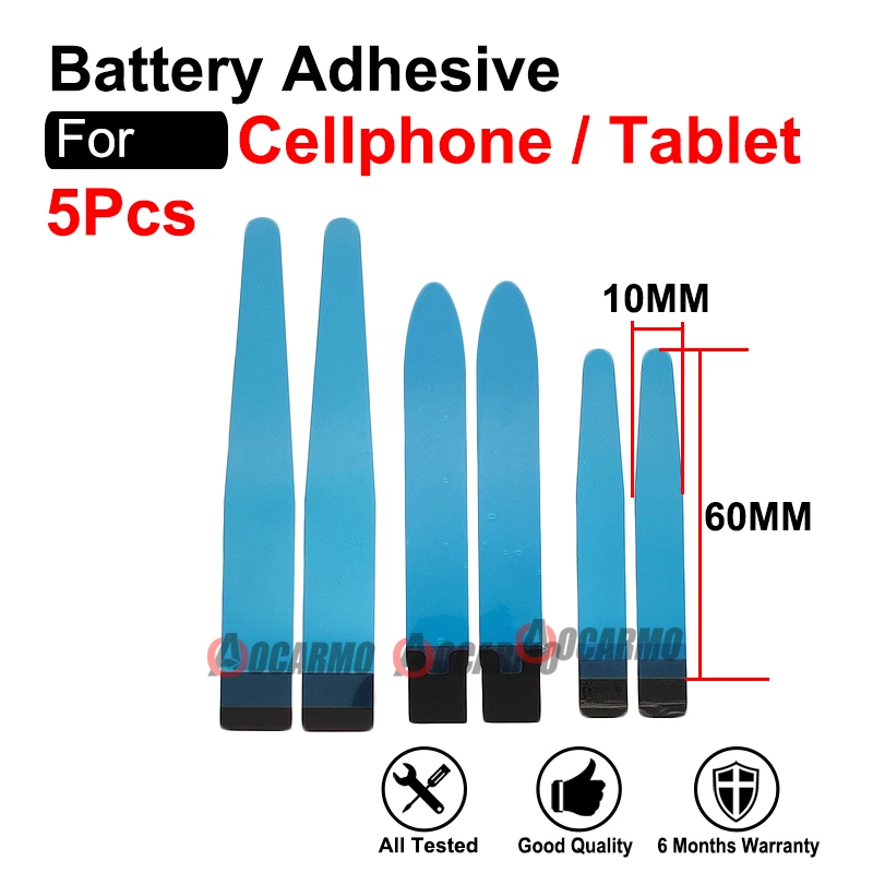

5 шт. 10*60 мм 13*75 мм 14*93 мм для Apple Sony Samsung CallPhone Tablet клейкий аккумулятор стикер на клейкой основе