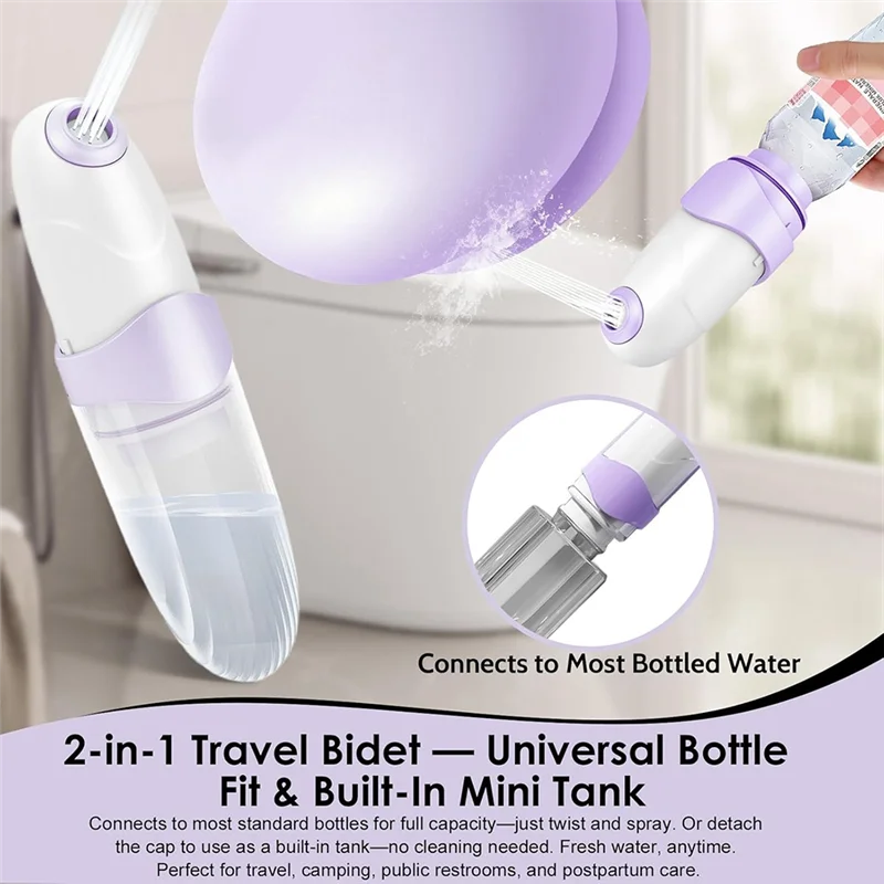 نظافة مرحاض التخييم مع بيديت محمول للسفر، بخاخ نفاث صغير محمول باليد، أوضاع لطيفة وعالية الضغط