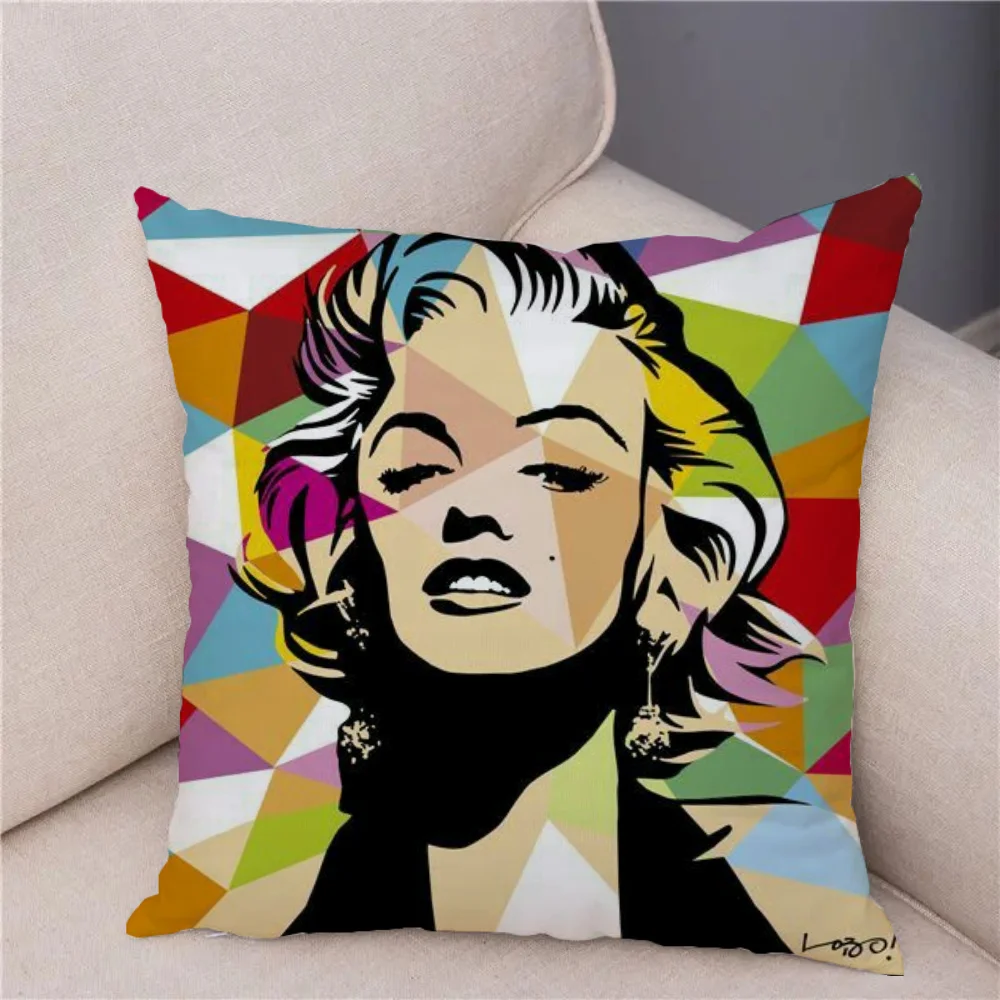 Marilyn Monroe Decorative Pillowcases Bed Cushions for Decorative Sofa Home Decoration Accessories Cushion Cover 45*45 Pillow ×