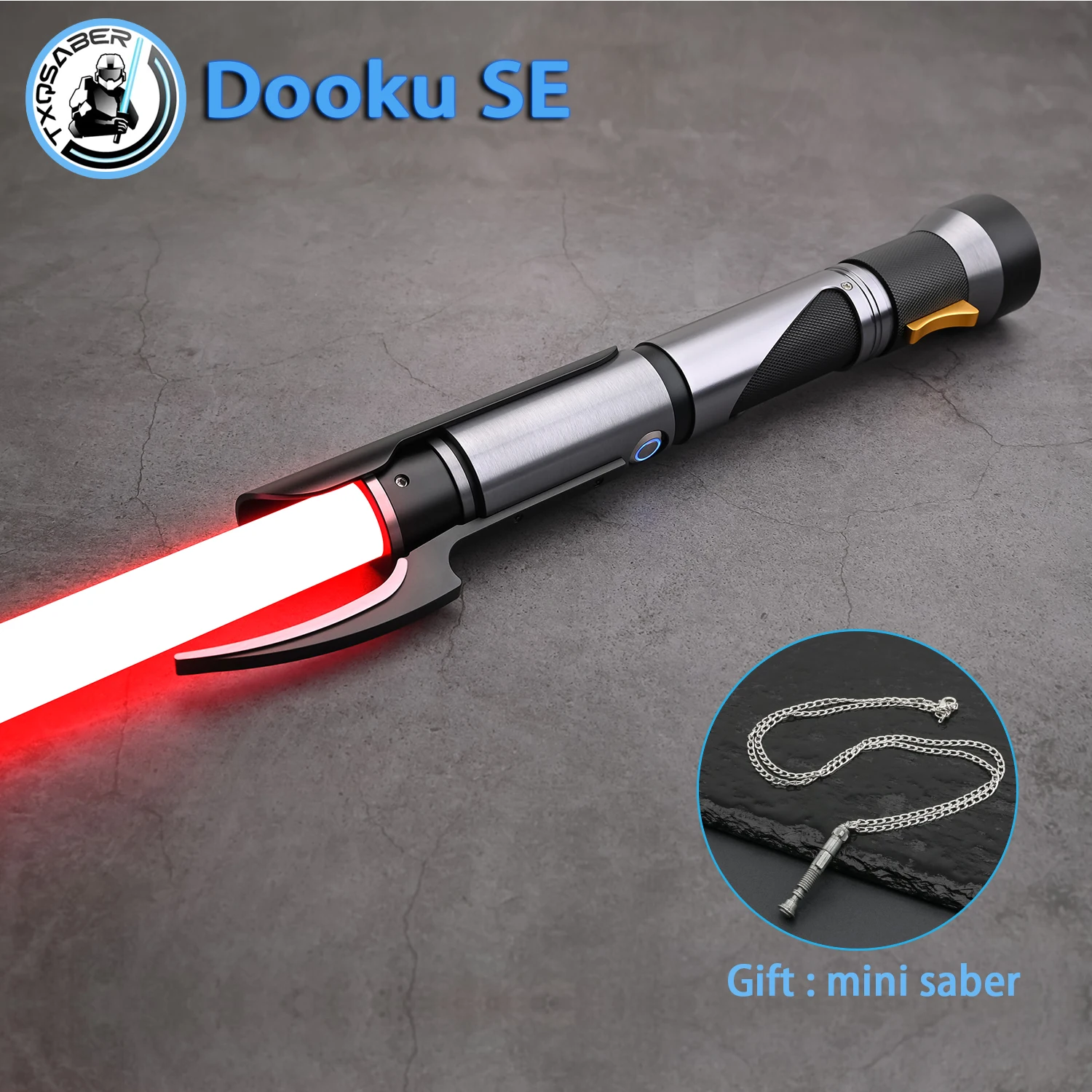 Dooku se txqsaber rgb noepixel espada laser balanço suave punho de metal sabre de luz controle bluetooth cores mudança cosplay foc