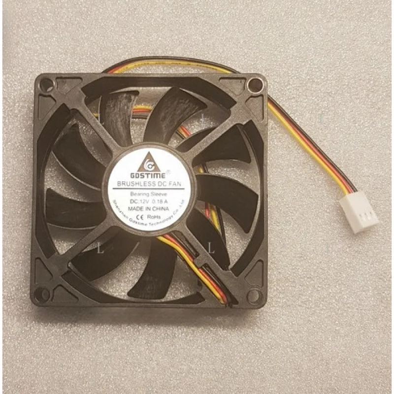 

L for Sleeve DC12V 3-Pin 8015S 80x80x15mm Brushless Computer Cooling Cooler Fan 0.18A