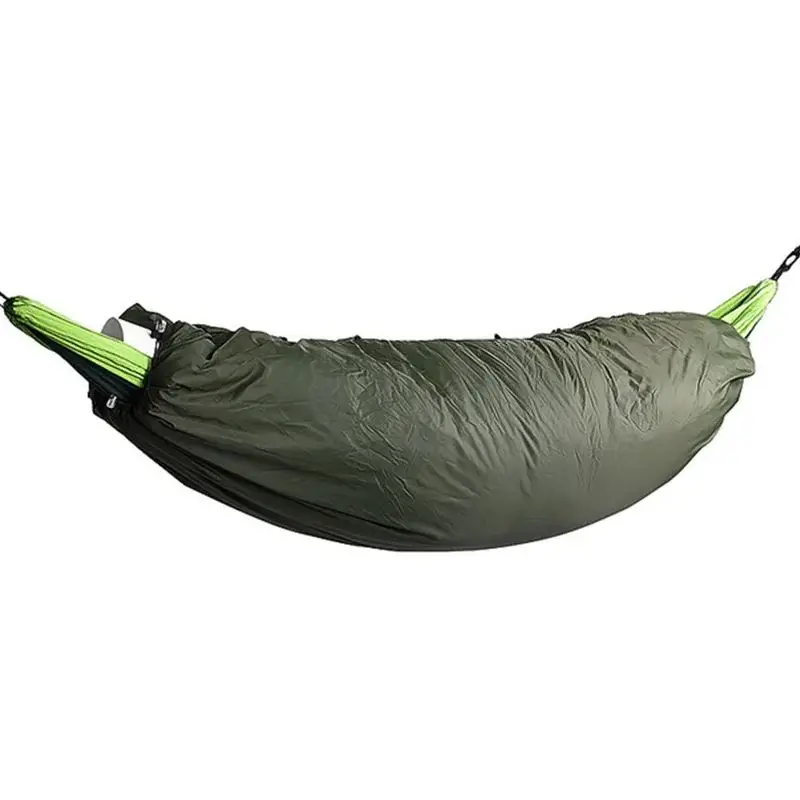 Hanging Bed Hammocks With Zipper Ultralight Portable Outdoor Camping Swing Hammock Adult  Warm Cover Sleeping Bag Hammock