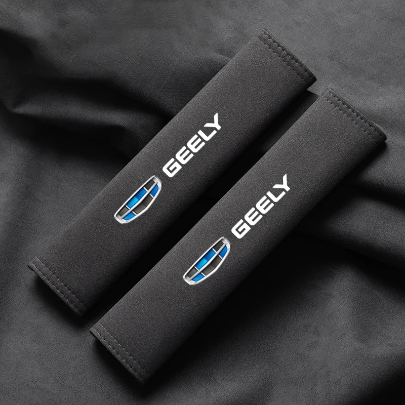 2Pcs Suede Leather Seat Belt Shoulder Cover Pads for BYD Atto 3 Yuan Plus Song Plus Han Tang Qing Dmi Seal Dolphin Accessories