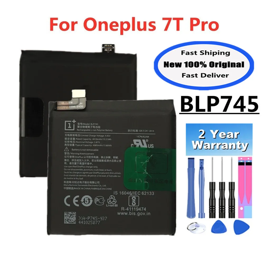 BLP743 BLP745 Original Phone Battery For Oneplus 7T / 7T Pro One Plus 7T / 7T Pro 7TPro Battery Bateria Fast Shipping