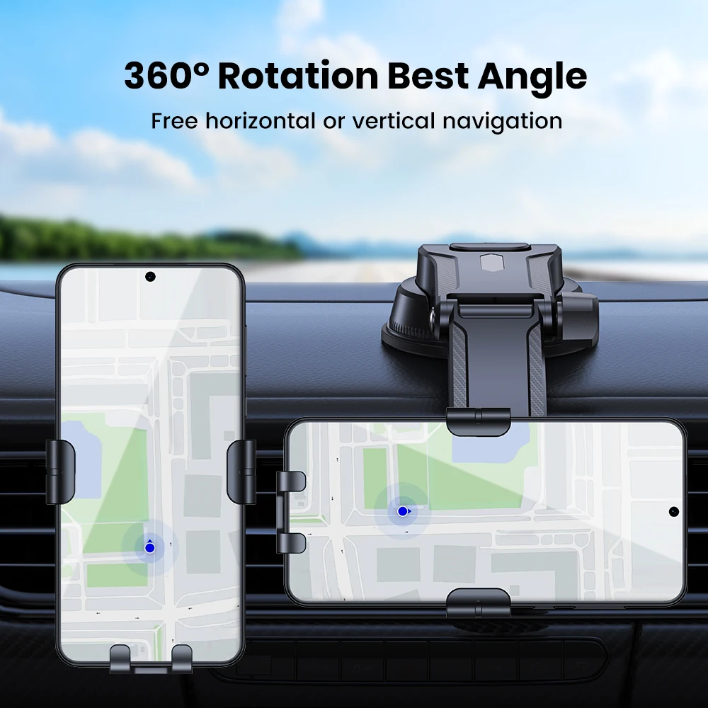 TOPK Metallhaken Schwerkraft-Autotelefonhalterung Lüftungsclip Auto-Lock-Halterung für iPhone 15 14 Samsung Xiaomi Auto-GPS-Halterung – Detail 8