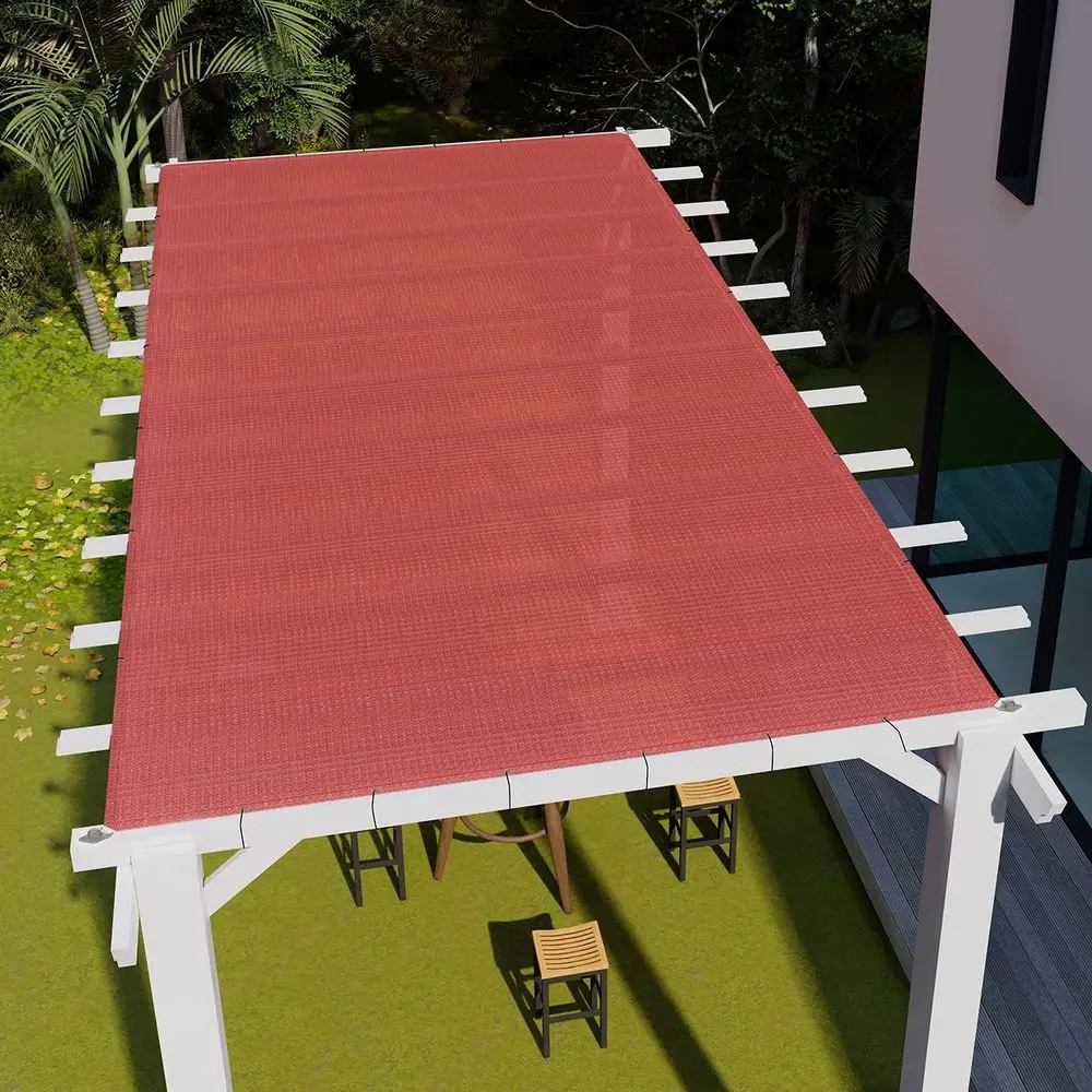 

Тент-парус прямоугольной формы 20' x 40' с D-образными кольцами для защиты от УФ-излучения, идеально подходит для уличных пергол, садов и патио.