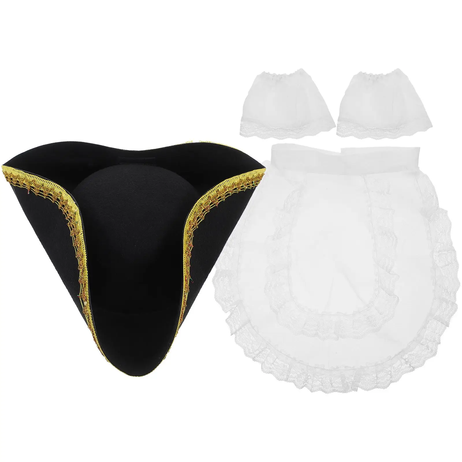 

Set Adult Pirate Hat for Woman Hats Women Halloween Costumes Girls Lace Accessories
