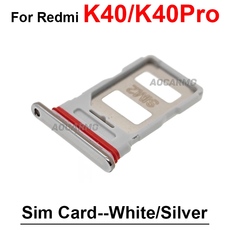 بطاقة Sim لـ Redmi K40/K40 Pro Sim حامل صينية المقبس فتحة إصلاح استبدال أجزاء #6