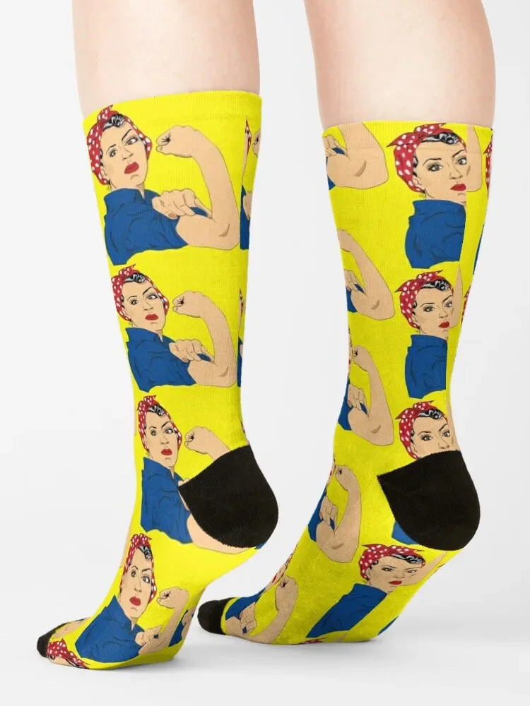 Homens e mulheres Rosie The Riveter Socks Set futebol, Hip Hop