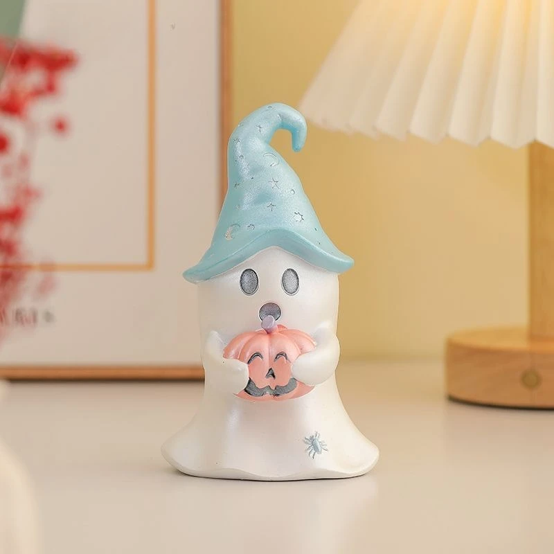 Halloween Cartoon Little Ghost Figurine Office Desktop Cute Decor Gift for Girls Kids