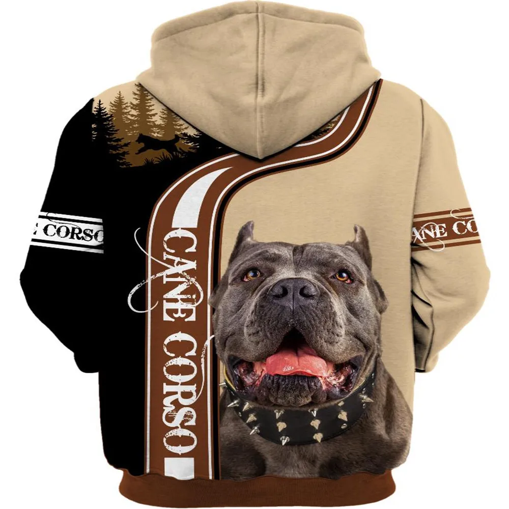 Love Cane Corso 3D All Over Printed Hoodies zipper hoodies women For men Fuuny Dog Pullover 01