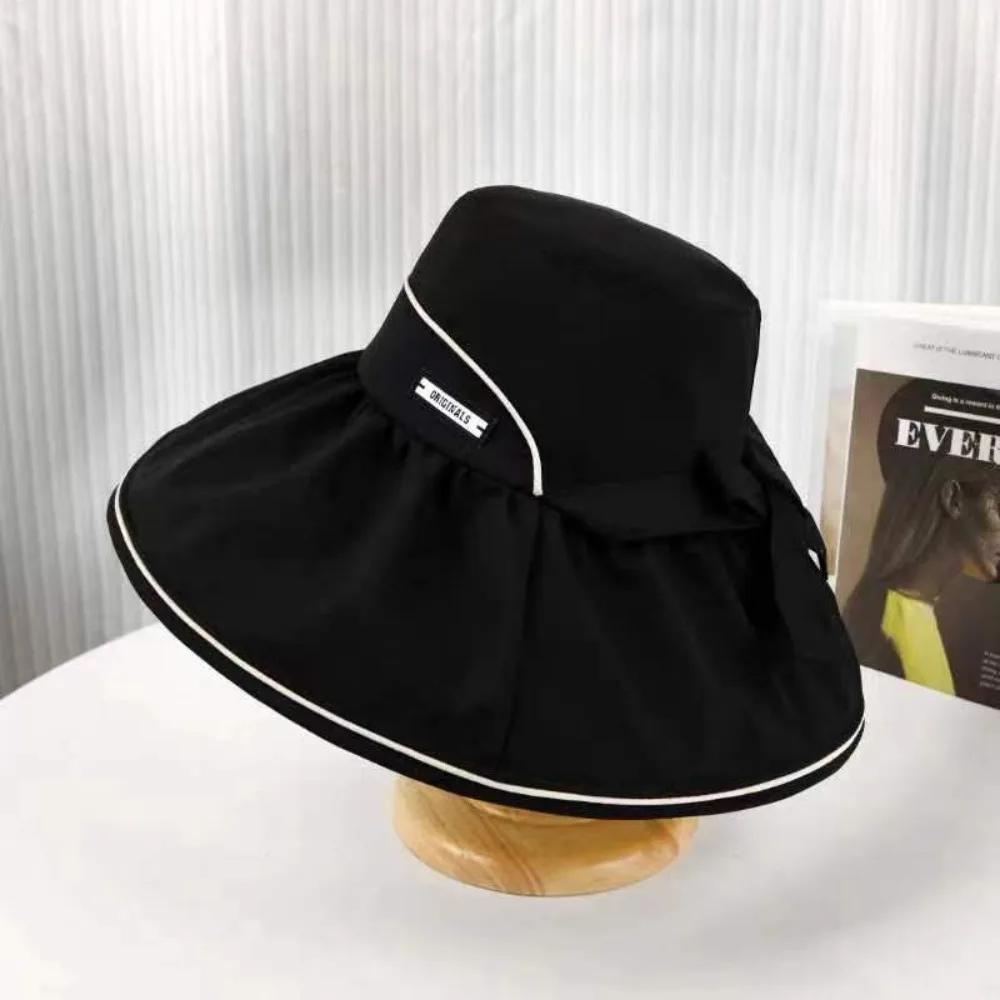 أزياء كبيرة حافة دلو قبعة الجوف القوس بنما القبعات الأشعة فوق البنفسجية حماية تنفس قبعة الصياد الصيف