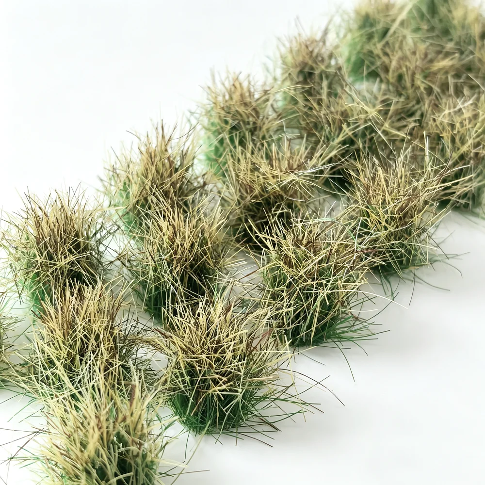 20pcs/Box 16mm High-Fidelity Weed Clump Model Grassland Micro-Landscape Platform 1/25 G Scale Wild Grass Model Diy Material