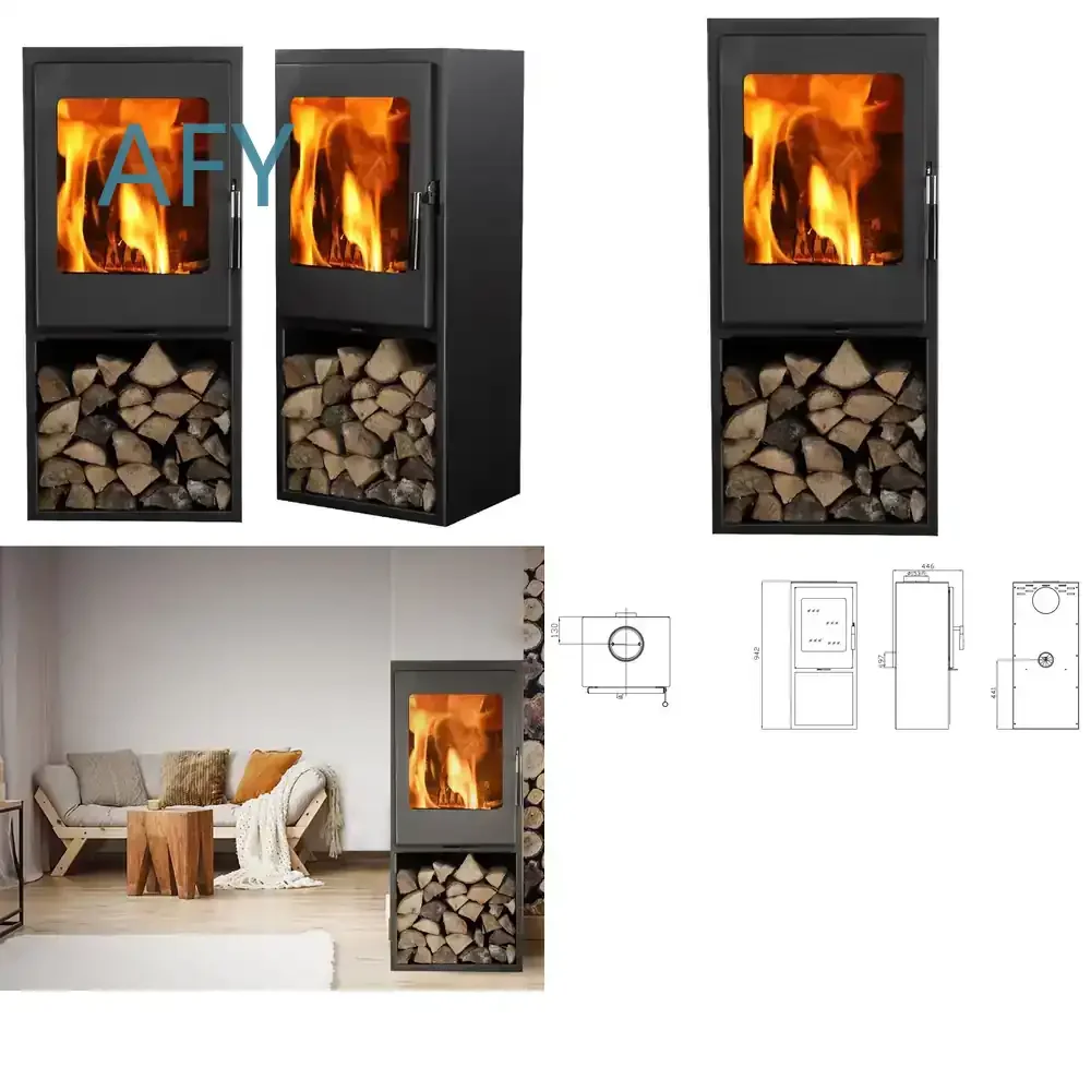 DS06 for Indoor Use Wood Heater for Wood-Burning Stove for Room Heating Equipment for Fireplace Surrounds for Fire Heating