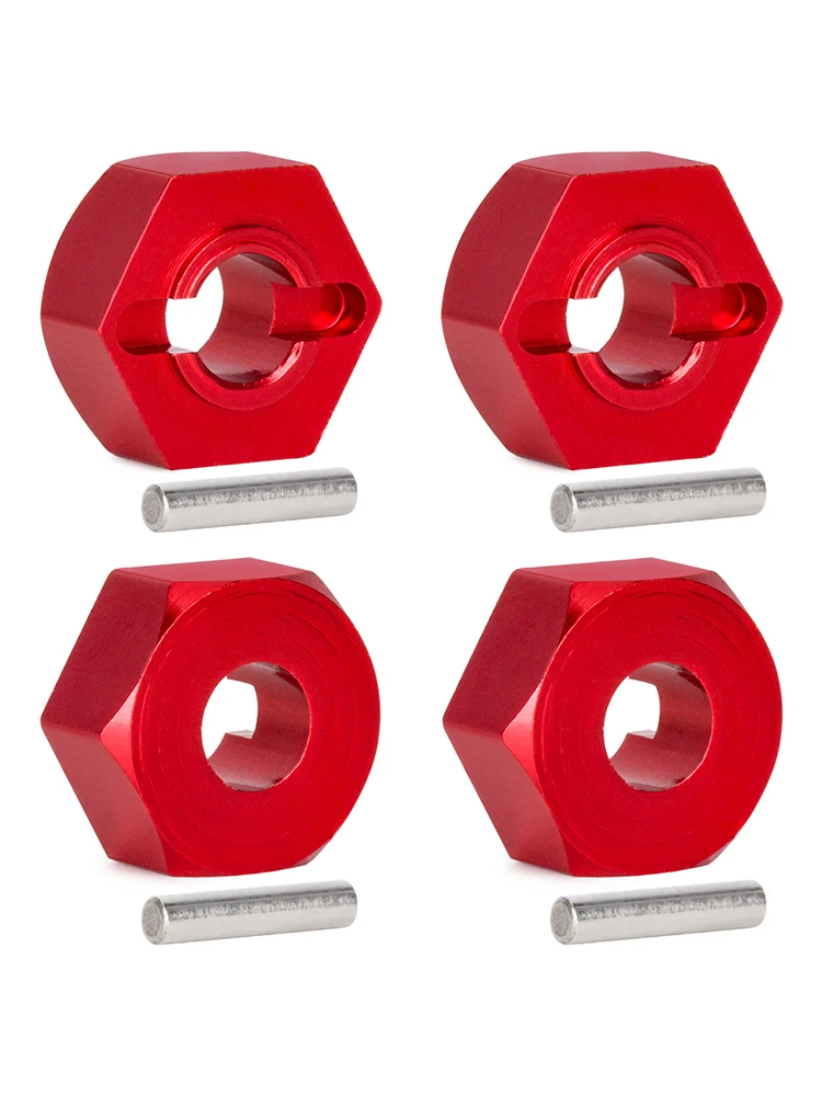 Adaptateur de moyeu hexagonal de roue en aluminium de 12MM, 4 pièces, avec trou de 5mm, pour MJX Hyper Go 16207 16208 16209 1/14 RC, pièces de mise à niveau de voiture, accessoires