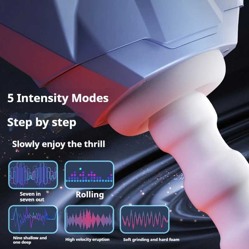 Masturbador automático para homens, sucção a vácuo poderosa, boquete, pistão de alta velocidade, aquecimento telescópico, copo de masturbação masculina, brinquedo do sexo