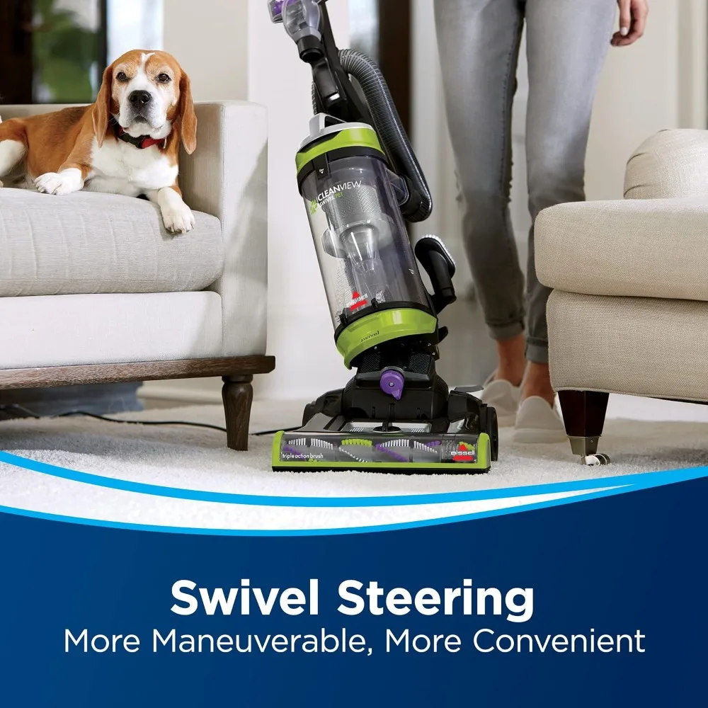 CleanView Swivel Upright Bagless Vacuum w/Swivel Steering, Powerful Pet Hair Pick Up, Large Capacity Dirt Tank, Easy Empty