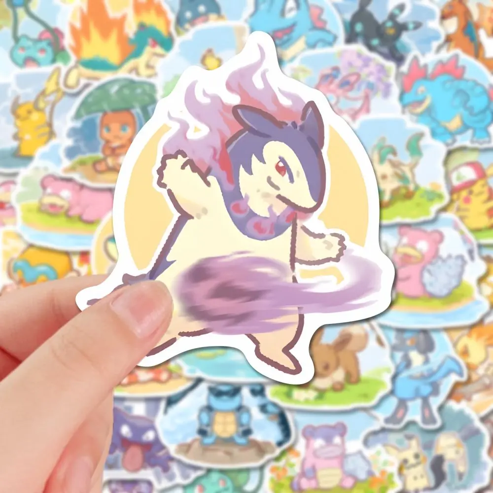 63 個かわいいアニメポケモンピカチュウステッカー美的かわいい漫画キッズステッカーおもちゃ電話ノートパソコンの落書きデカール