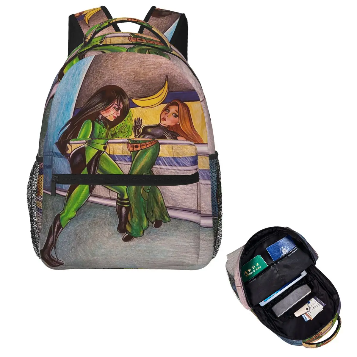 

Danger, Trouble Student Backpack School Bag Hiking Travel Daypack for Boys Girls Fashion Bookbag Shoulder Bags