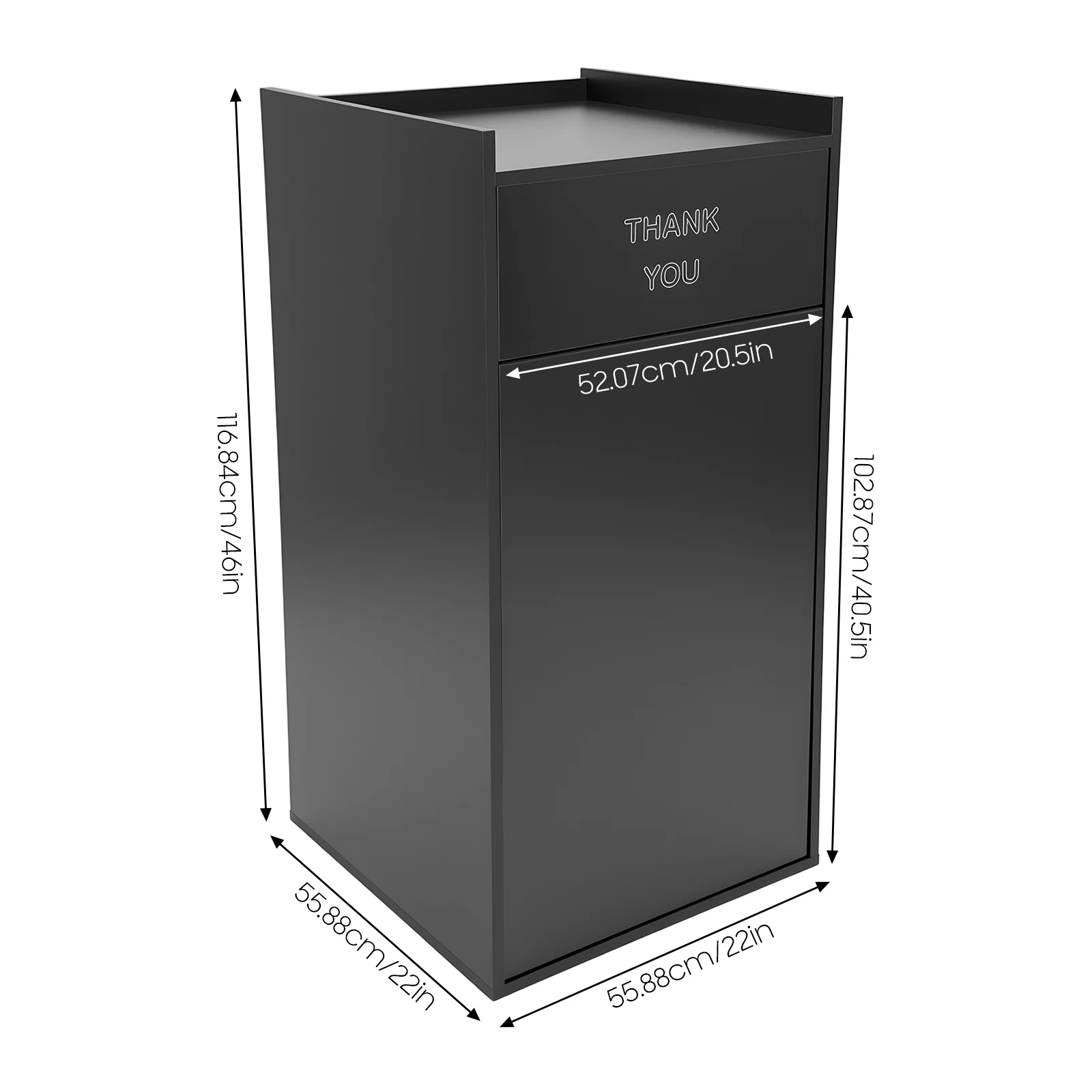 

Коммерческий мусорный бак-шкаф с держателем для подносов, 30 л/27,24 кварты, для сортировки отходов, для ресторанов, кухонный, черный