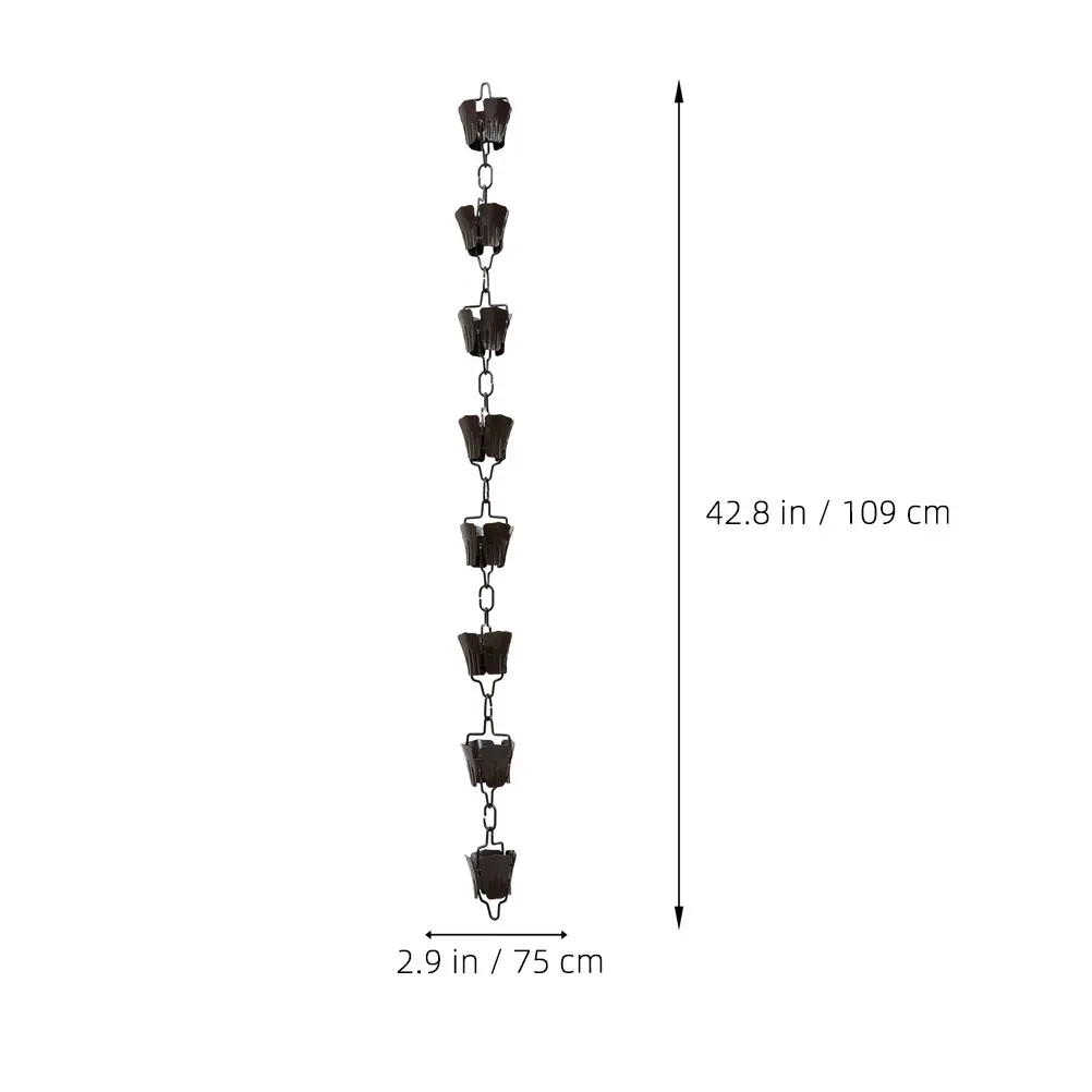 Pcs 2M 3M Forma de Flor de Alta Qualidade Pétala Pequena Corrente de Chuva Arte de Metal Corrente de Chuva Decorativa Downspout Corrente de Chuva Suprimentos de Jardim
