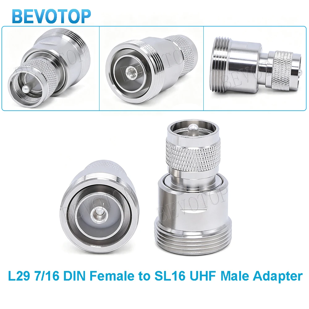 1Pcs L29/SL16-KJ DIN Female to UHF Male 7/16 Adapter Connector DIN/UHF-KJ