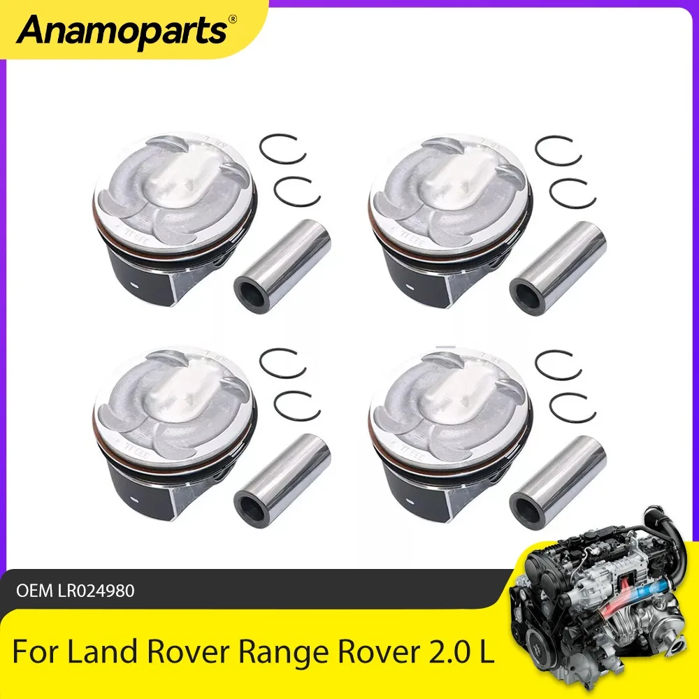 Piston Set With Piston rings Fit 2.0 L T l4 GAS For Land Rover Range Rover Evoque Discovery Sport Jaguar 2.0 L T 204PT 2012-2016