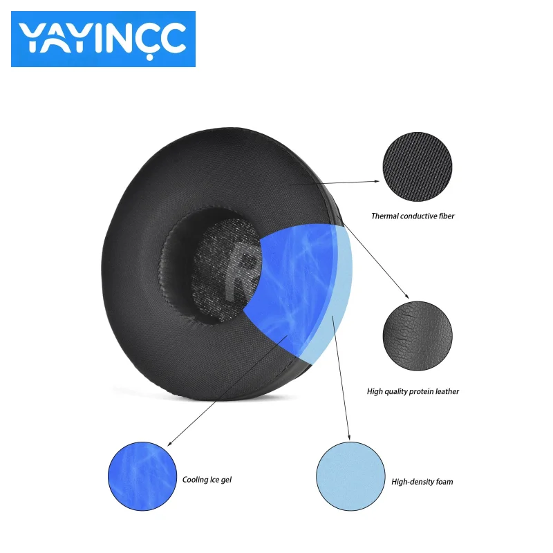 YAYINCC New Arrivals Replacement Soft Memory Foam Pads Ear Pads for AKG Y50 / Y55 / Y50BT headset Cooling Gel Ear Cushion