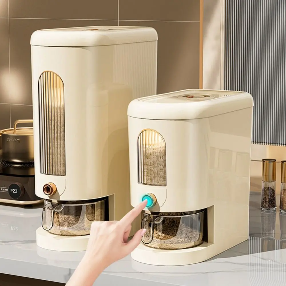 

Portable 5/10KG Rice Bucket Sealed with Lid Rice Storage Container Multipurpose Moisture Proof Cereal Container Household