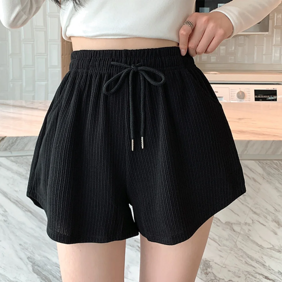 2025 New Summer Sports Shorts Women's Korean High Waist Loose Large tudent Youth Home Sleepwear Running Yoga Shorts