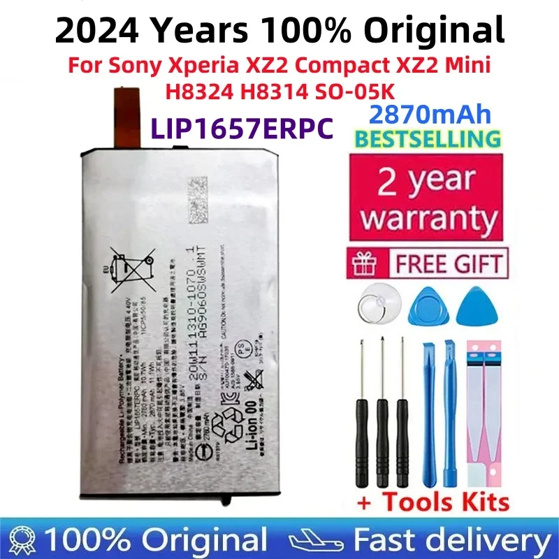 

100% Genuine 2870mAh New High Quality LIP1657ERPC Battery For Sony Xperia XZ2 Compact XZ2 Mini H8324 H8314 SO-05K Tracking Code