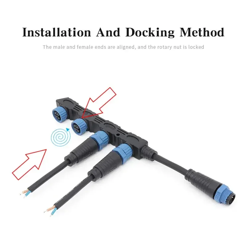 1pc M15 Waterproof Connector Cable 300V 10A IP67 CSA016 Road Special Junction Box Waterproof Plug