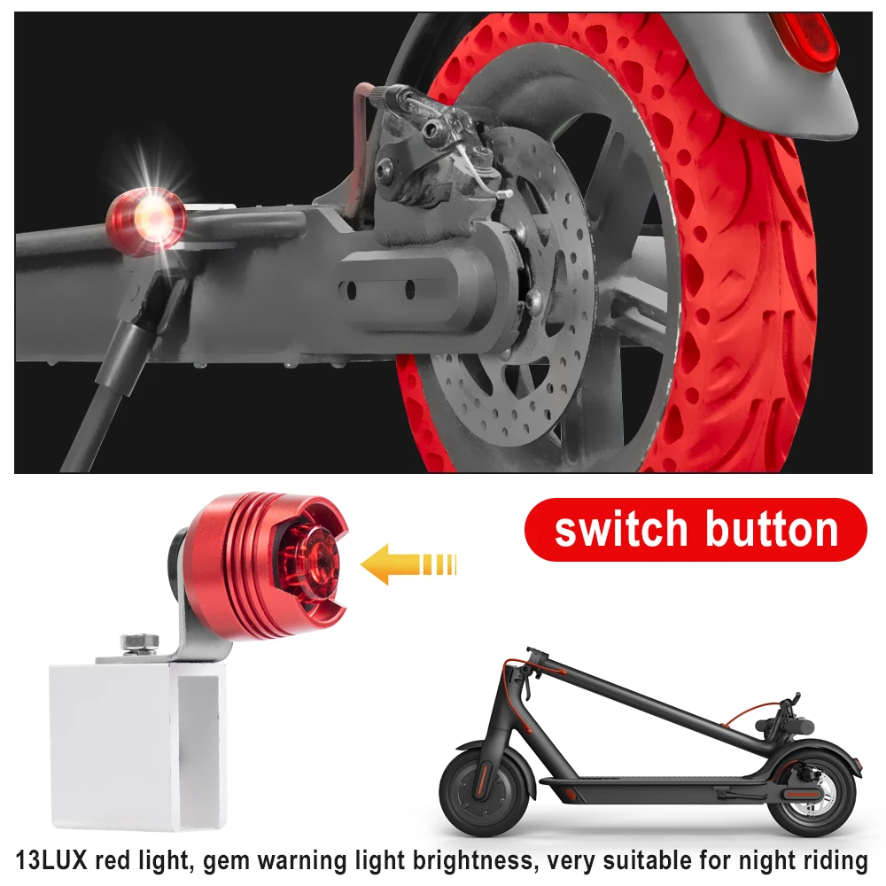 Fanale posteriore impermeabile per scooter elettrico LED Flash per Xiaomi M365 Pro 1S Pro2 Mi3 Luci lampeggianti di avvertimento di sicurezza per